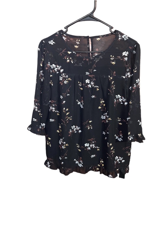 Allegra K Tops - Allegra K. New With Tags Black Floral Work Blouse  *make offers*